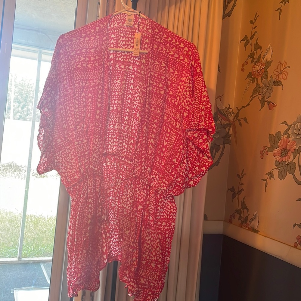 Victoria’s Secret Heart Kimono Robe short OS NWT brand new tie waist